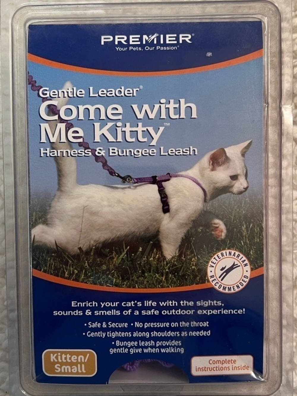 Premier PetSafe® Come with Me Kitty Harness & Bungee Leash Kitten Small Lilac
